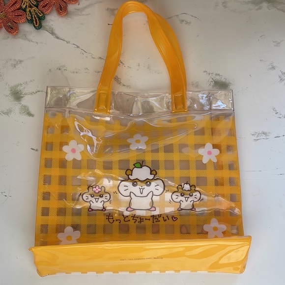 Vintage Sanrio - Corocorokuririn small clear bag / tote gingham 1999 - Picture 7 of 7